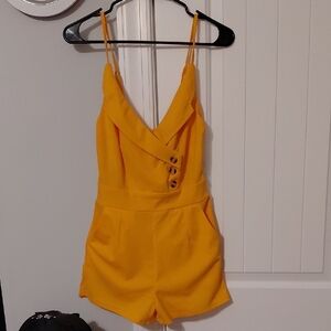 CBR Mustard Strappy Top with Button Accents